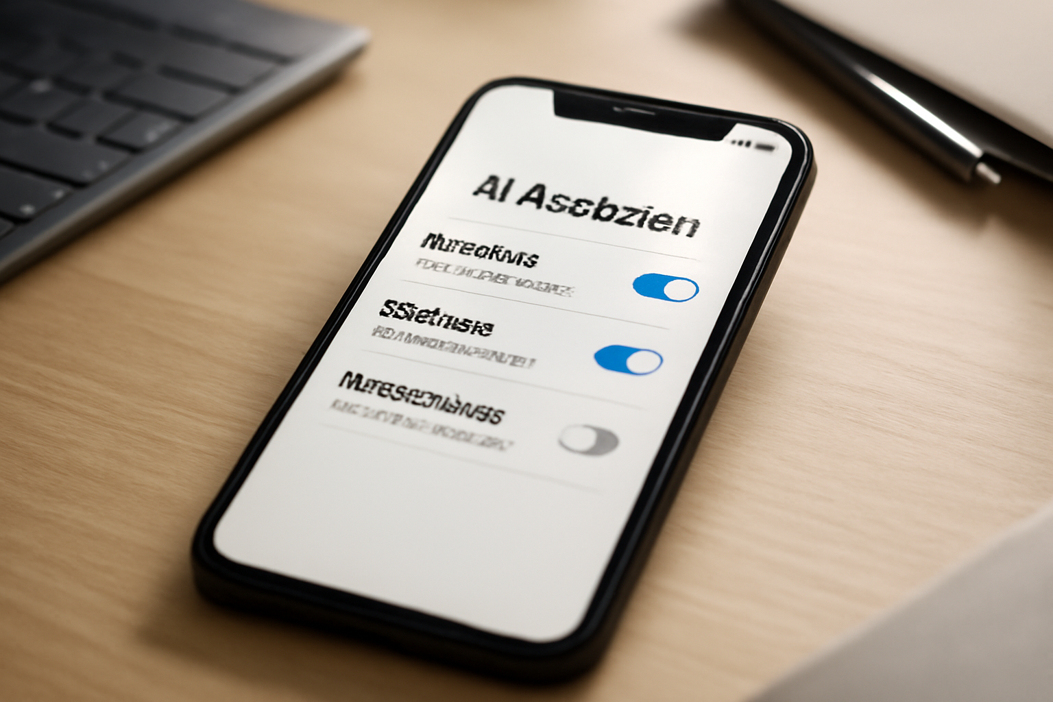 A smartphone screen displaying an AI assistant app requesting permission to access contacts, calendar, and payment information.