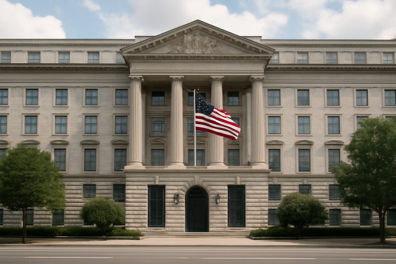 Exterior of the Stewart Lee Udall Department of the Interior building in Washington, D.C.