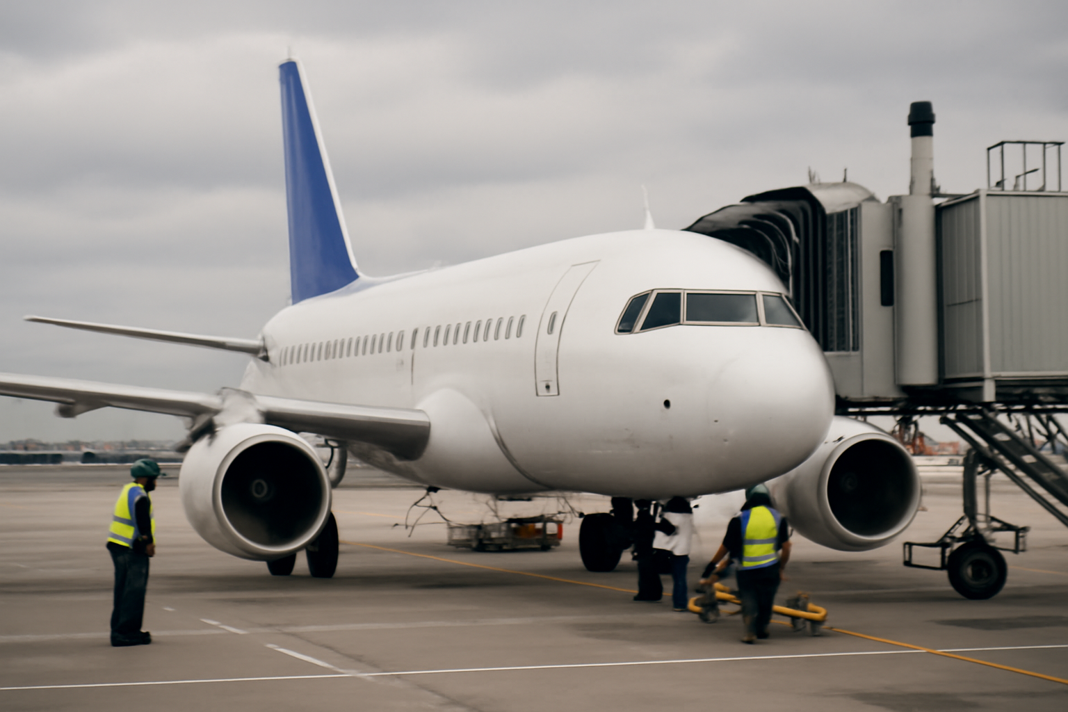 A FlyDubai commercial jet on an airport tarmac under daylight sky