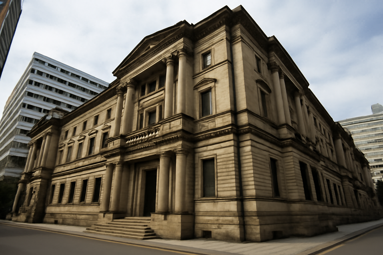 Bank of Japan headquarters building in Tokyo under daytime sky