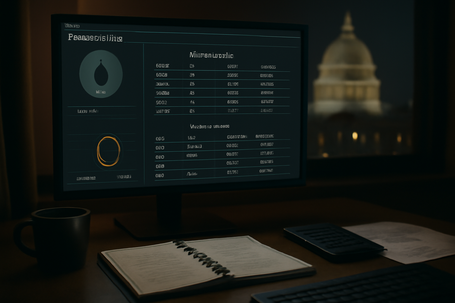A digital wallet interface displaying USDT stablecoin transaction data on a computer screen in a financial newsroom setting
