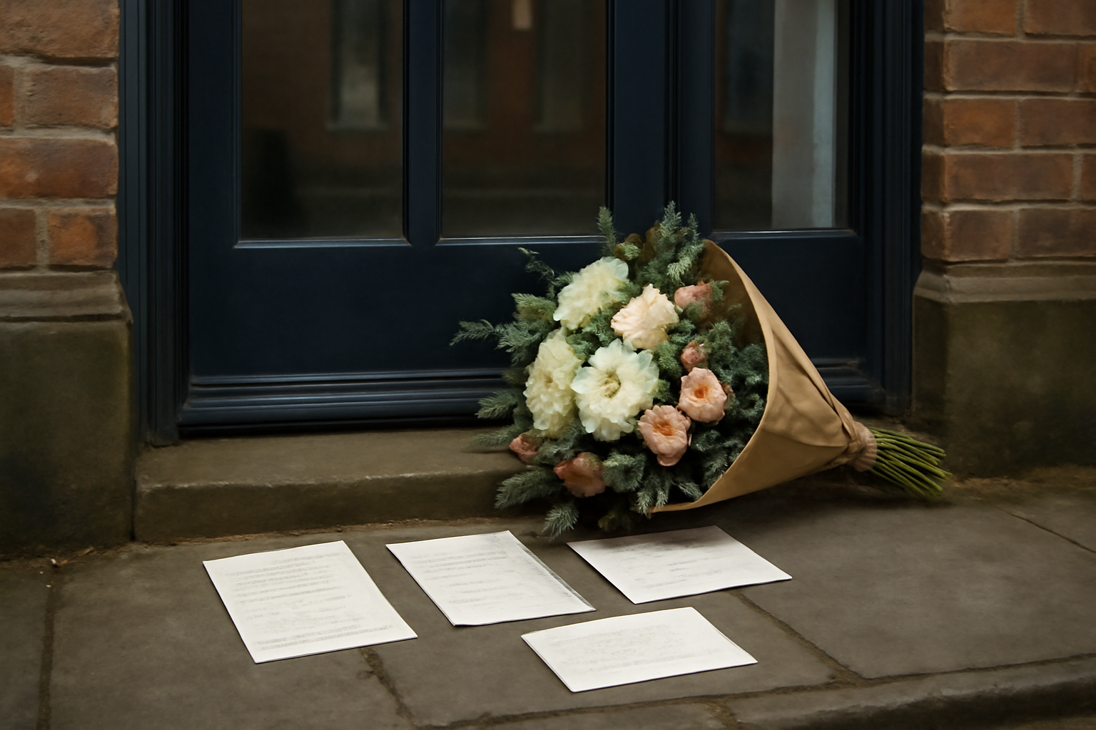 Flowers and tributes left outside a UK constituency office following the murder of an MP