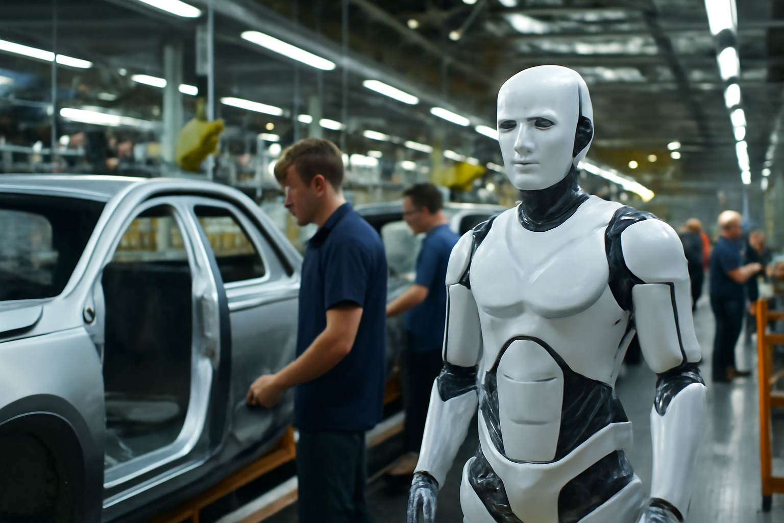 Tesla's Optimus Gen-3 humanoid robot displayed at an exhibition in Hangzhou, China