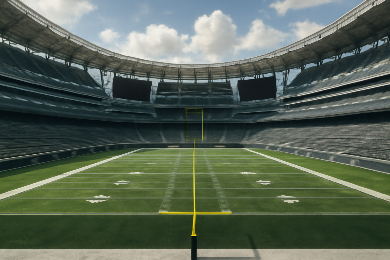 NFL stadium with a football field