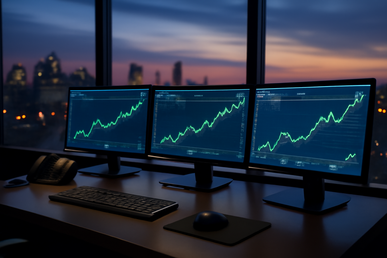 Treasury bond yield chart displayed on a financial trading terminal screen