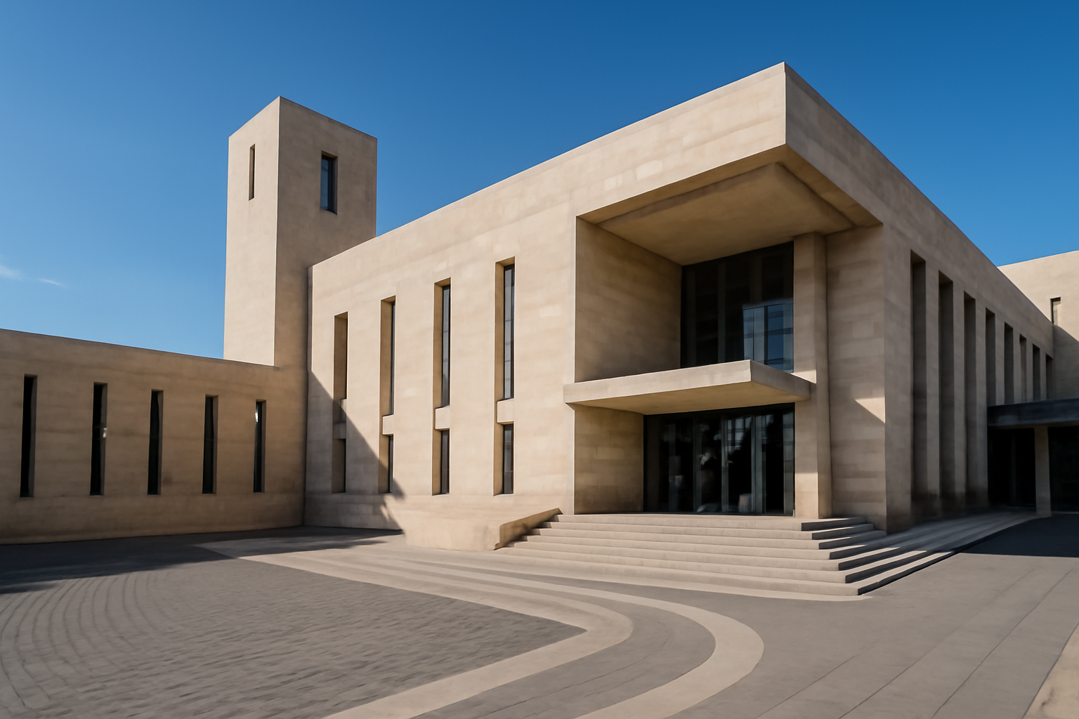 Exterior of Israel's Supreme Court building in Jerusalem under daytime light
