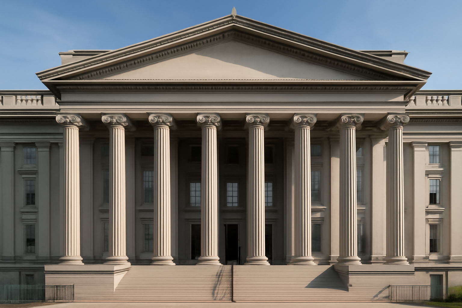 Exterior of the U.S. Treasury Department building in Washington, D.C.