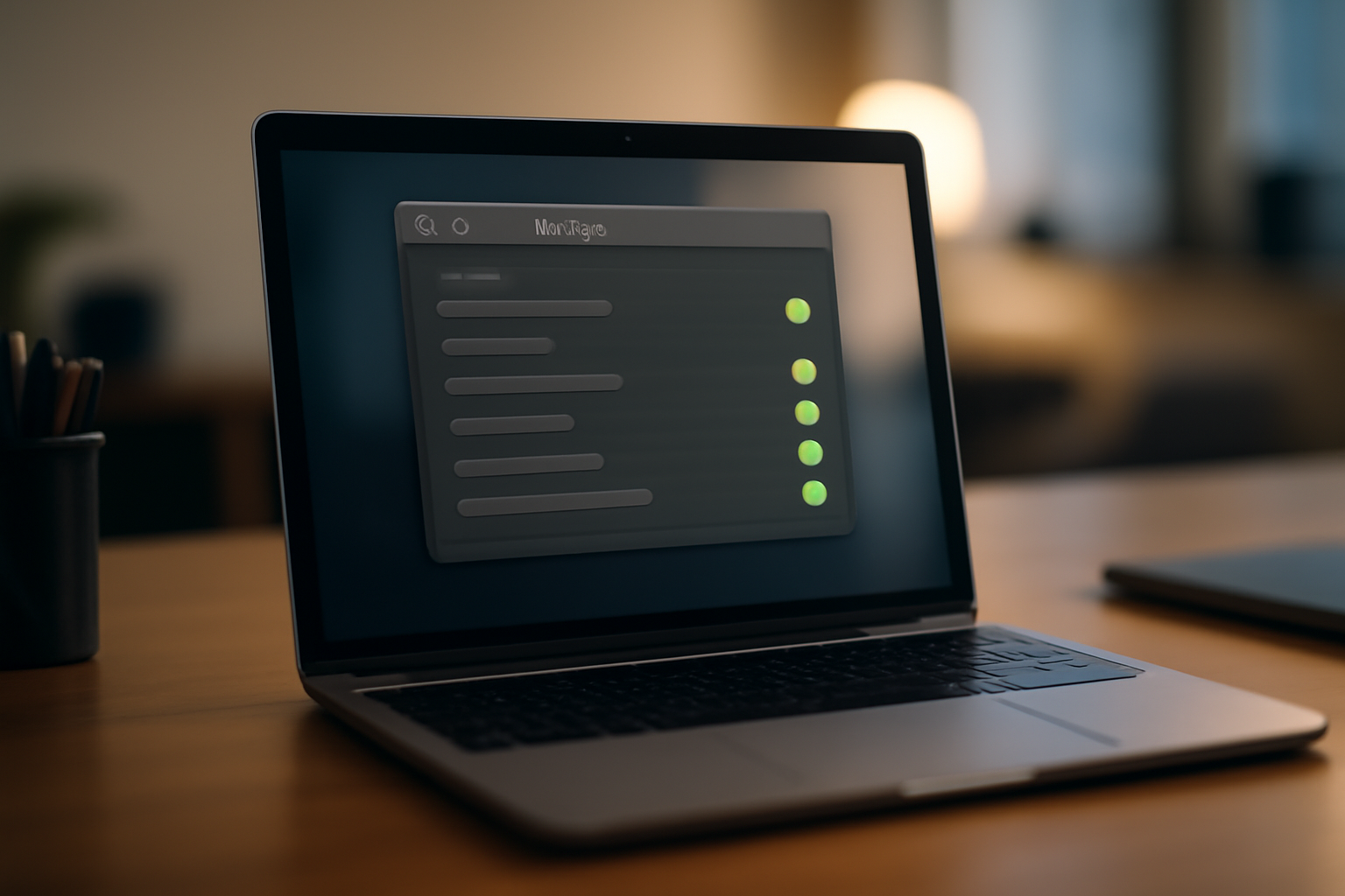 A MacBook screen showing a macOS privacy permissions settings panel