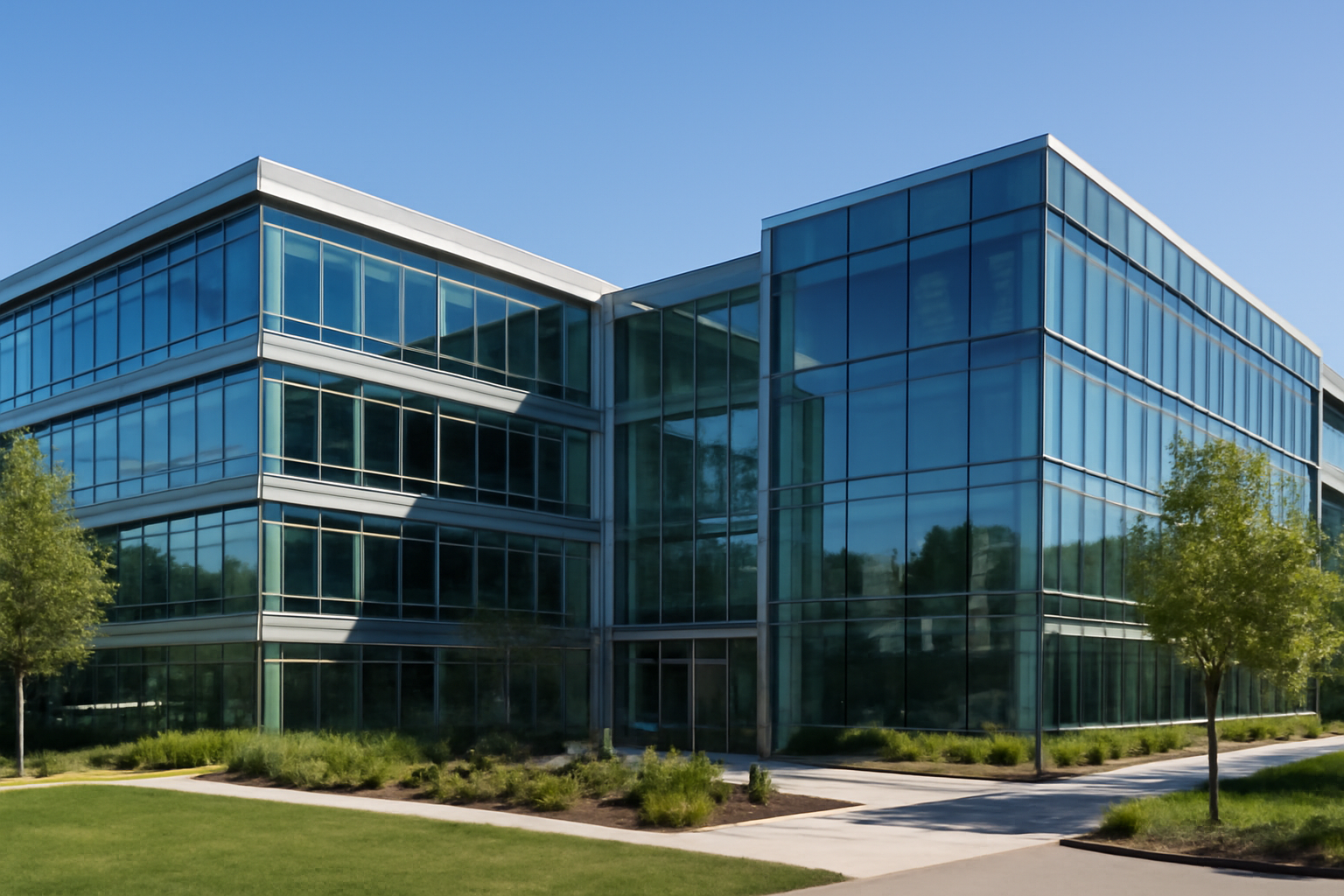 Nvidia corporate headquarters building exterior in Santa Clara, California