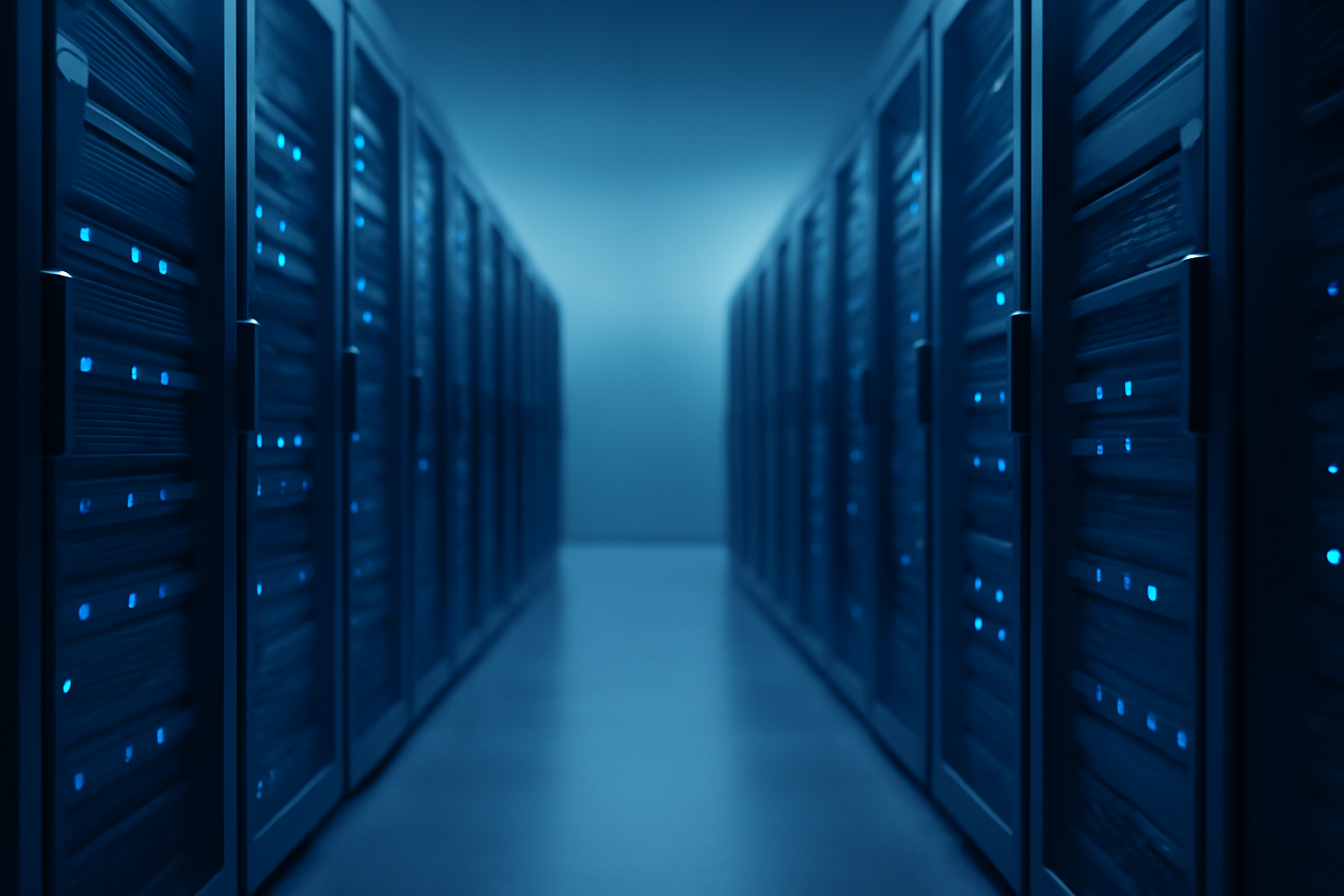 Side-by-side data center server racks representing competing AI model providers