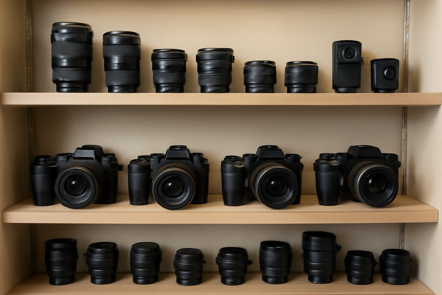 Nikon mirrorless camera displayed on a retail shelf with a discounted price tag