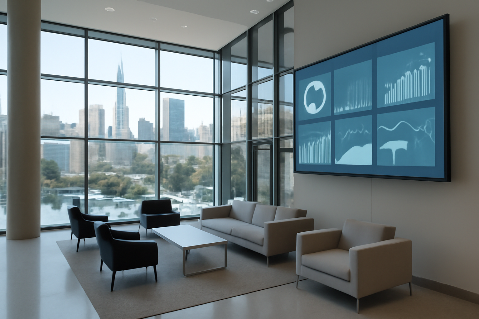 Salesforce and Braze company logos displayed side by side on a corporate office screen
