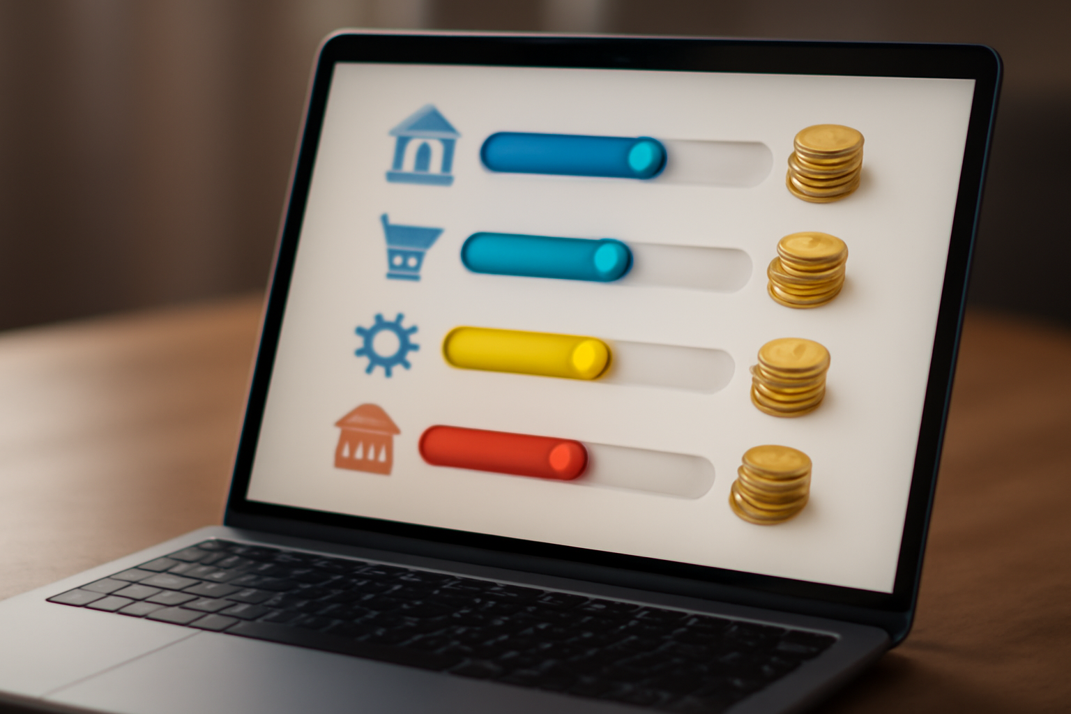 Computer screen showing an interactive slider interface for allocating a large virtual fortune