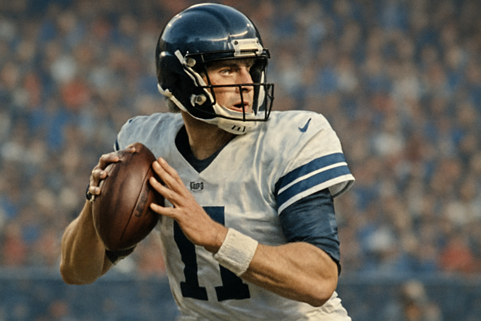 NFL quarterback in action during a game