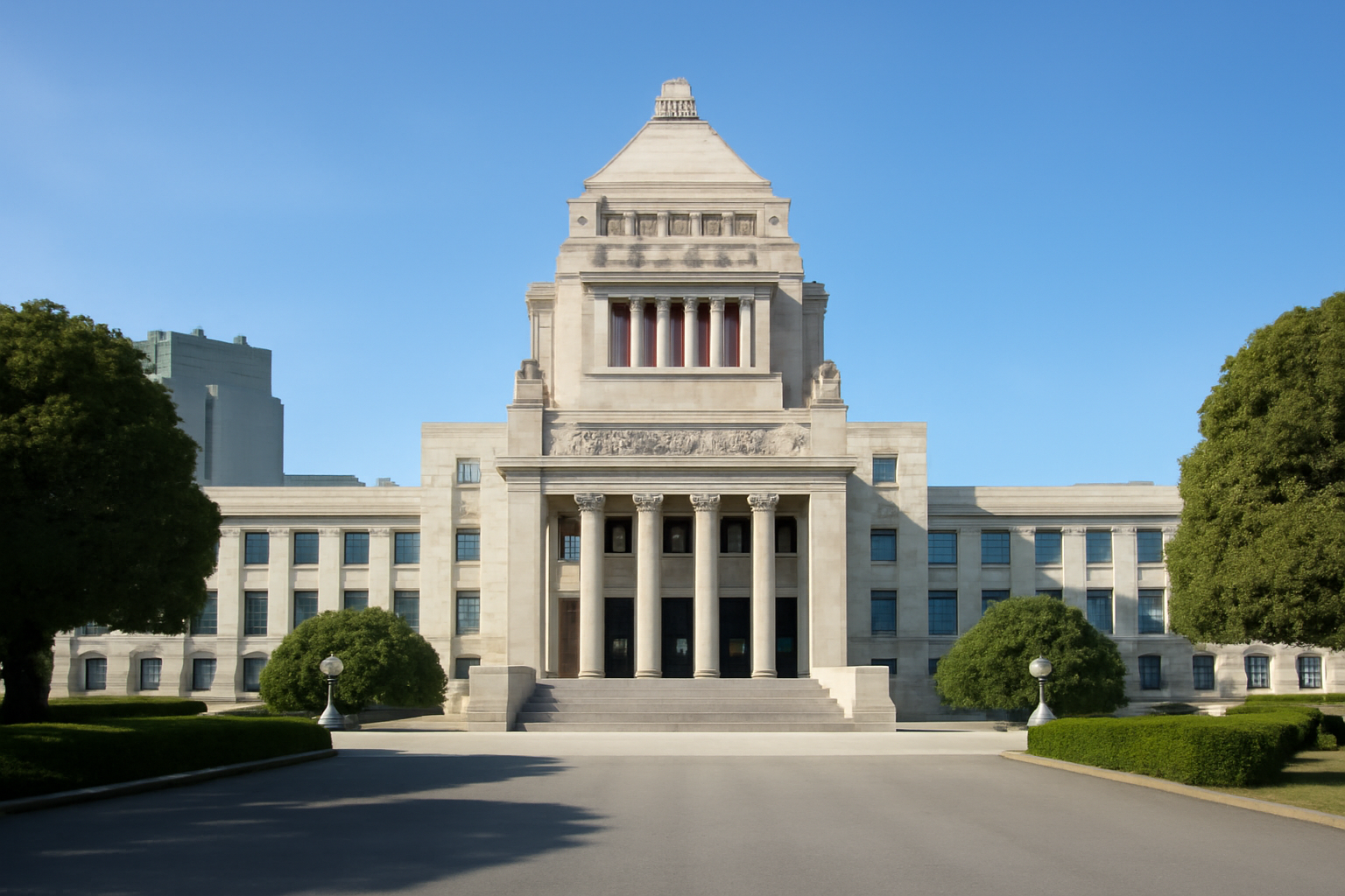 Japan's National Diet Building in Tokyo under daytime sky