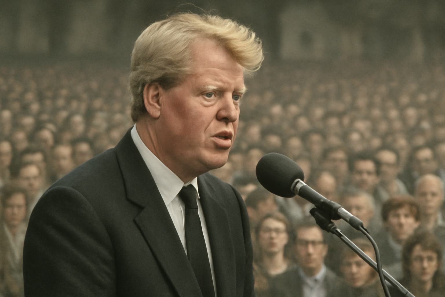 Earl Spencer speaking at an event