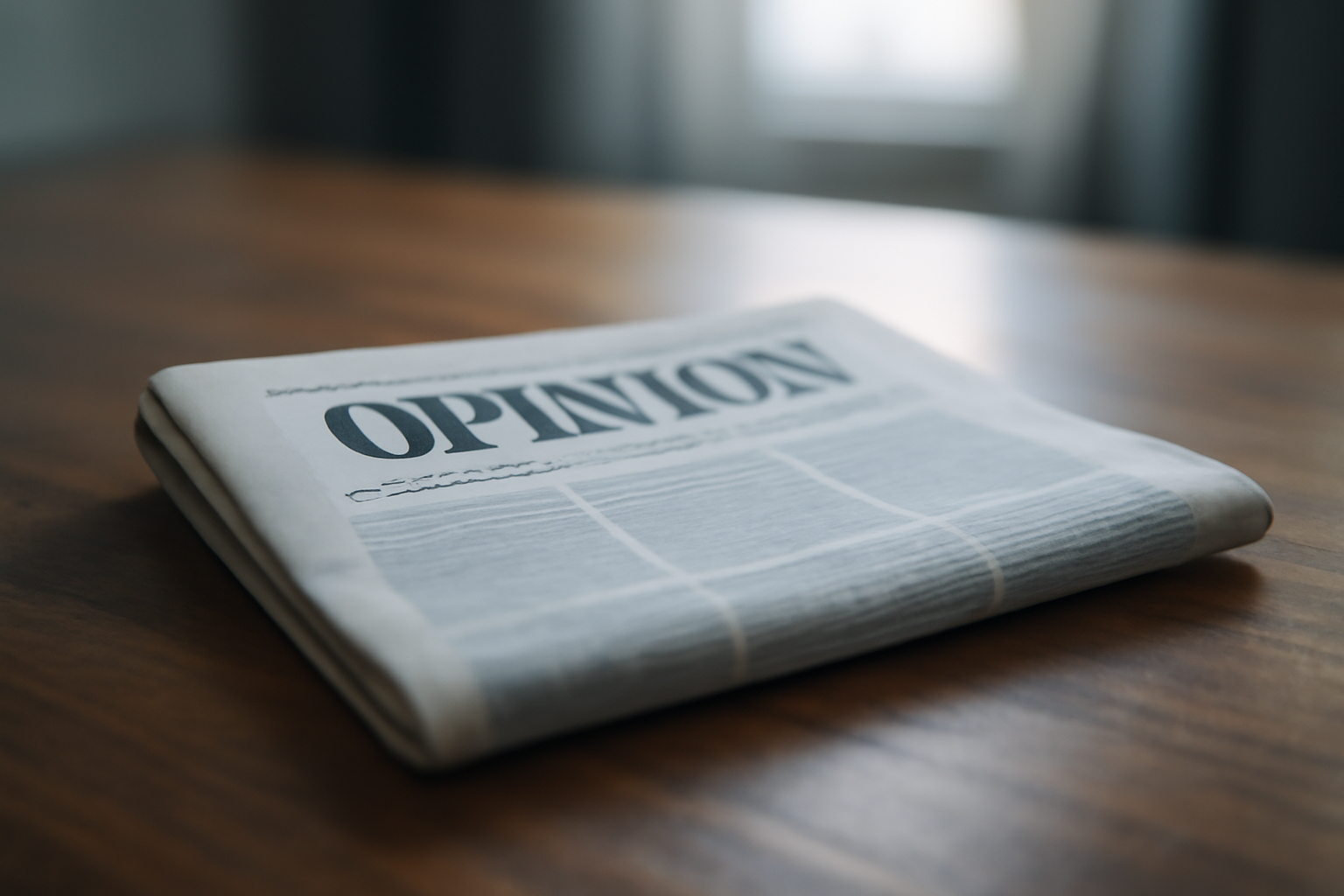 A newspaper opinion page open to a column about Democratic Party economic messaging strategy