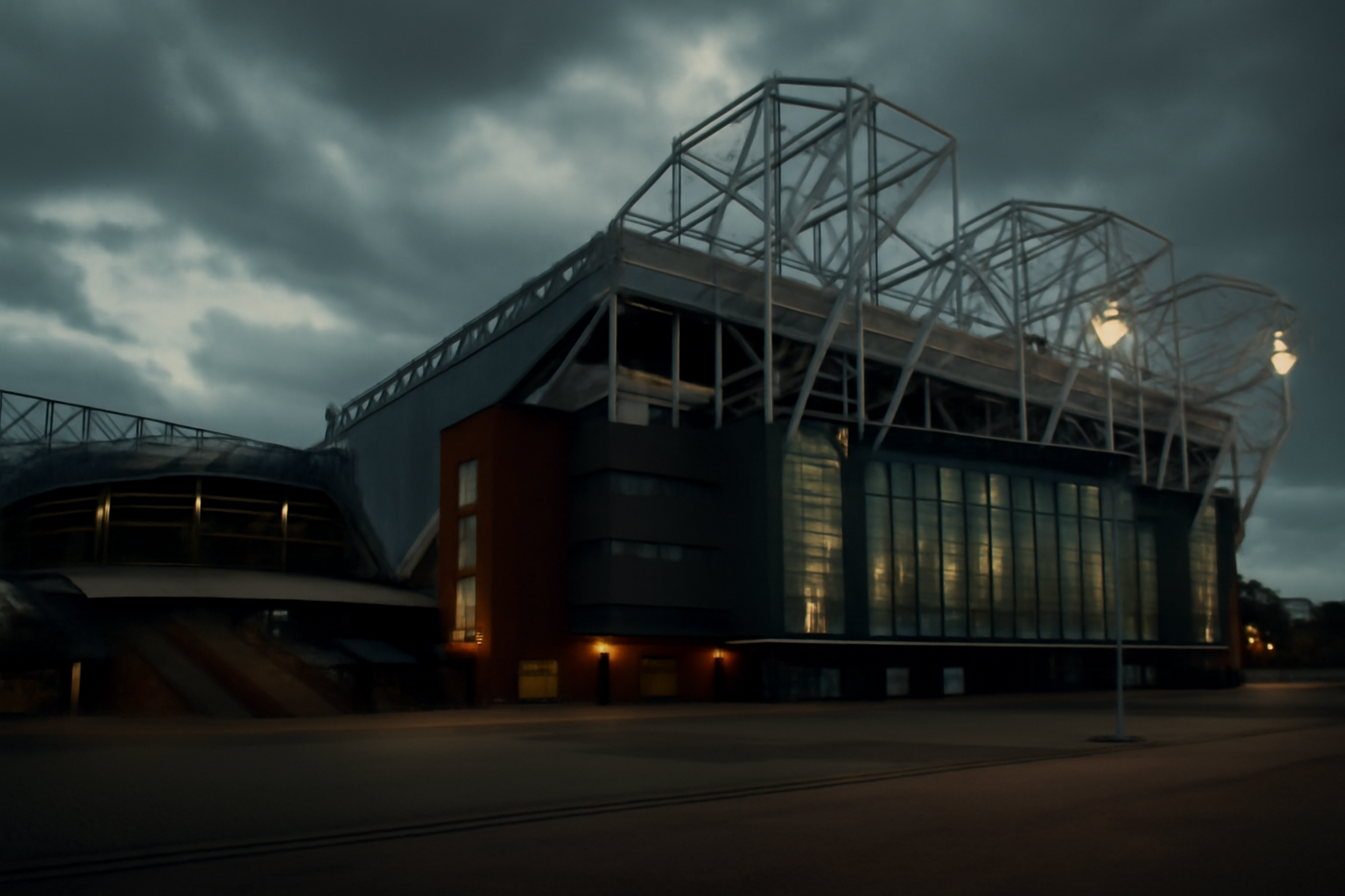 Manchester City's Etihad Stadium exterior under overcast sky