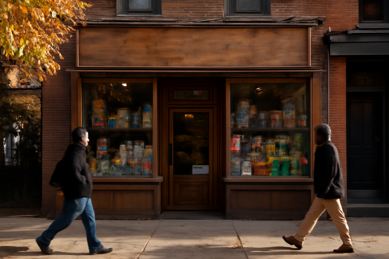 Exterior of a Brooklyn specialty toy and games store with a display window