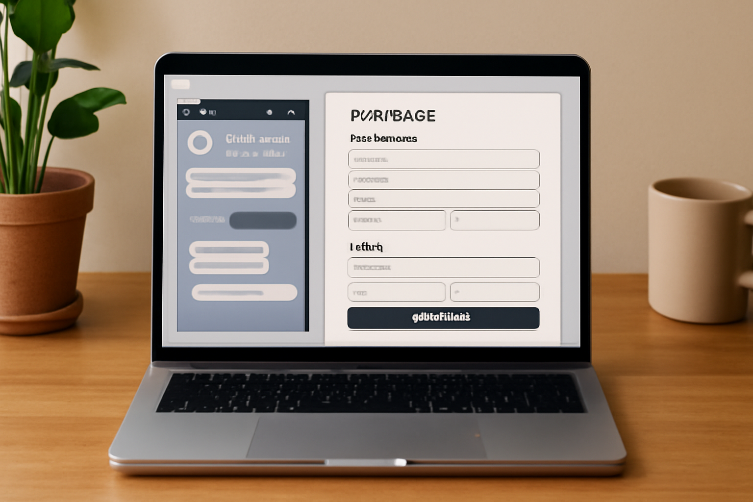 A laptop screen showing an online store purchase page with an automated browser assistant panel open beside it
