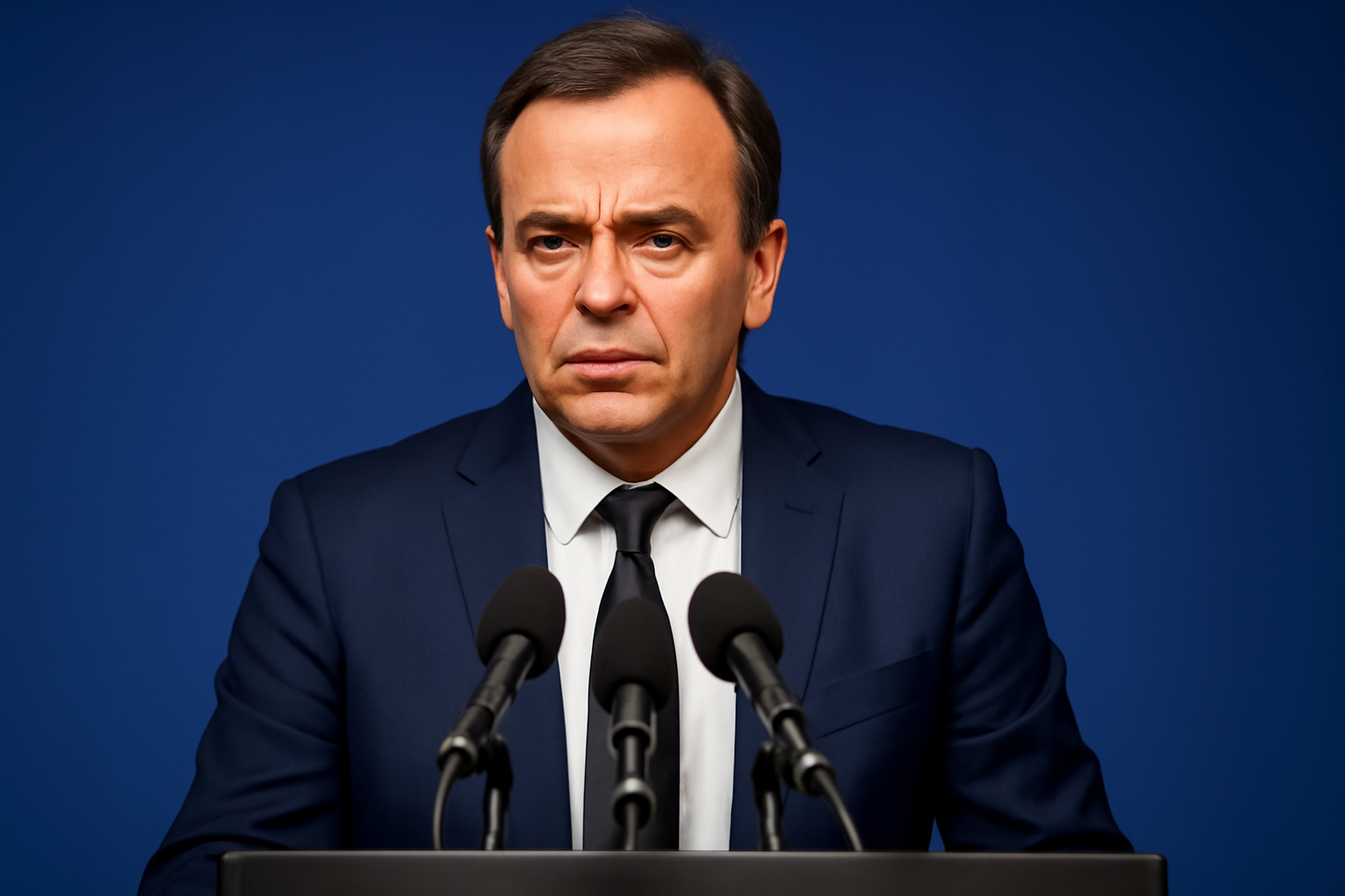 FIFA President Gianni Infantino speaking at a podium during a press conference